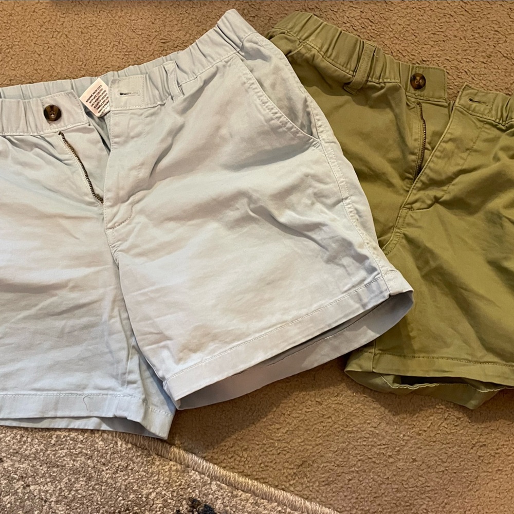 Men's Casual Shorts - Light Blue and Olive Green